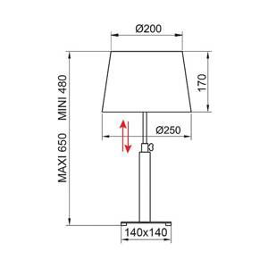 Aluminor Aluminor Quatro Up stolná lampa drevo eben/chróm