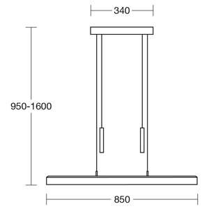 HerzBlut Leonora závesná lampa Down 85 cm orech