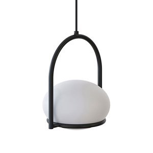LEDS-C4 Coco Single závesná lampa čierna/biela