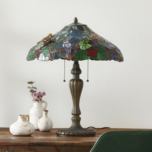 Majstrovská stolná lampa Austrália, štýl Tiffany