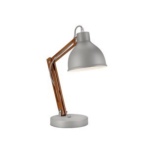 Stolná lampa Skansen, nastaviteľná, sivá