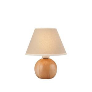 Stolná lampa Gill, drevo prírodné/tienidlo béžové