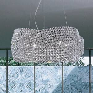 Krištáľová závesná lampa Diamante Ø 95 cm