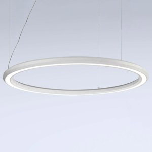 Závesné LED svietidlo Materica dole Ø 120 cm biele