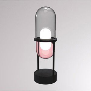 Pille stolová LED lampa sivá/ružová