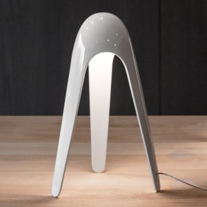 Martinelli Luce Cyborg – stolná LED lampa, biela