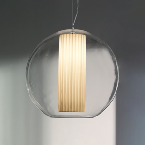 Modo Luce Bolla závesná lampa látka biela Ø 40cm