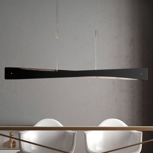Lucande Lucande Lian závesné LED svietidlo, čierna, hliník
