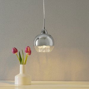 Závesná lampa Iceberg, 1-plameňová, nikel