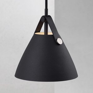 Závesná lampa Strap, Ø 16,5 cm, čierna