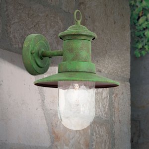 Vonkajšie nástenné svietidlo Leonie vintage-zelená