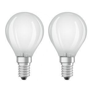 OSRAM LED kvapková žiarovka E14 4W teplá biela 2ks