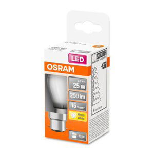 OSRAM kvapková LED B22d 2,5W 2.700K matná