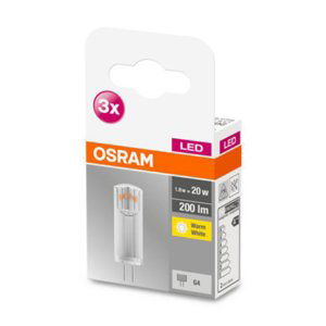 OSRAM kolíková LED G4 1,8W 2.700K číra 3ks