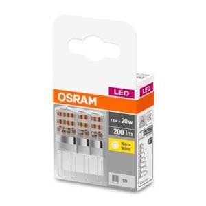 OSRAM kolíková LED G9 1,9W 2.700K číra 3 ks