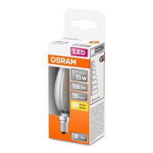 OSRAM Classic B LED žiarovka E14 1,5W 2.700K matná