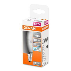 OSRAM Classic B LED žiarovka E14 4,9W 6.500K matná