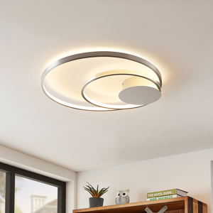 Lindby Nerwin stropné LED, okrúhle, hliník/chróm