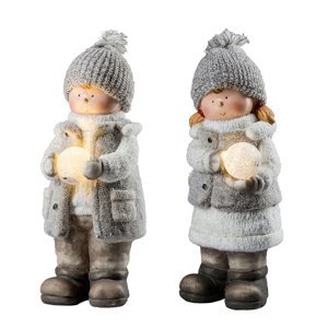 Saico Dekoračná lampa XL Zimné dieťa LED snehovou guľou
