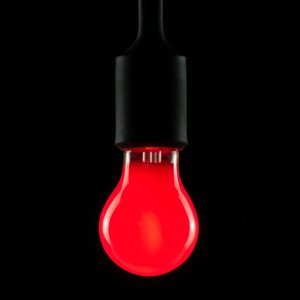 E27 2W LED žiarovka LED, červená, stmievateľná
