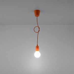 Závesná lampa Brasil, oranžová, jedno-plameňová