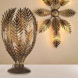 ONLI Stolná lampa Felce ako papradie v bronzovej, 61 cm