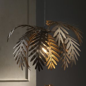 Závesné svietidlo Dubai, palmy, Ø 46 cm bronzová