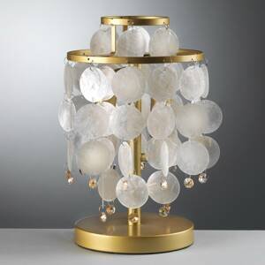 Stolná lampa Ruben s perleťovými doskami