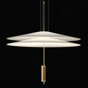 Vibia Vibia Flamingo závesné LED 2 tienidlá, zlaté