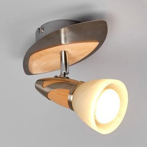 Lindby Bodové svetlo Marena drevené aplikácie E14 R50 LED