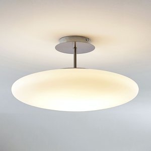 LED opálová stropná lampa Gunda, biela