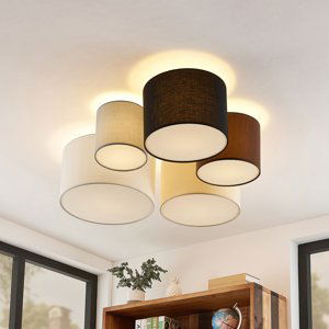 Lindby Laurenz, stropná lampa, 5–pl. 90 cm