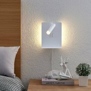 Lucande Zavi nástenné LED svietidlo, USB, biele