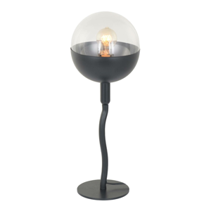 Lucande Dustian stolová lampa, sklenená guľa