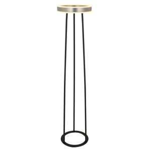 Lucande Seppe stojaca LED lampa, Ø 30 cm, nikel