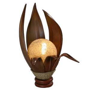 Stolná lampa Karima z tvrdených kokosových listov