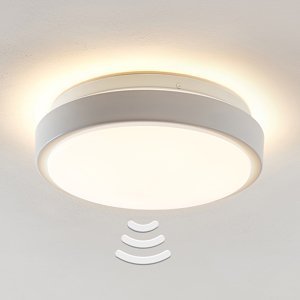 Lindby Camille stropné LED, snímač, Ø 26 cm biele