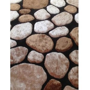TEMPO KONDELA Pebble Typ 2 koberec 120x180 cm hnedá / čierna