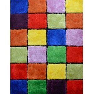 TEMPO KONDELA Ludvig Typ 4 koberec 70x210 cm červená / zelená / žltá / fialová