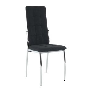 KONDELA Adora New jedálenská stolička čierna / chróm