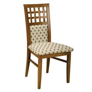 PYKA Kratka jedálenská stolička drevo D3 / krémový vzor