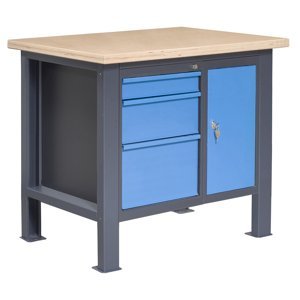 NABBI PL01L/P5P9 pracovný stôl grafit / modrá