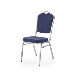HALMAR K68 konferenčná stolička modrá / strieborná