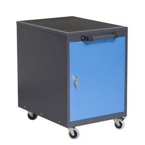 NABBI P1 mobilný kontajner k pracovnému stolu na kolieskach grafit / modrá