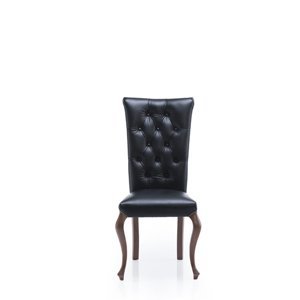 TARANKO Krzeslo V rustikálna jedálenská stolička čierna / hnedá (Cognac 18)