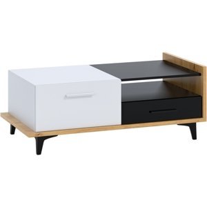 MEBLOCROSS Box BOX-03 konferenčný stolík dub artisan / biela / čierna