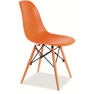 SIGNAL Enzo jedálenská stolička buk / oranžová