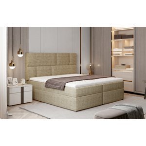 NABBI Ferine 165 čalúnená manželská posteľ s úložným priestorom cappuccino