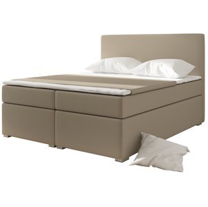 NABBI Diana 160 čalúnená manželská posteľ s úložným priestorom béžová