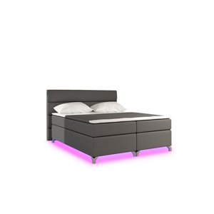 NABBI Avellino 140 čalúnená manželská posteľ s úložným priestorom sivá (Soft 29)